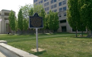 This marker was installed in 2007 to the west of the Statehouse to observe the 100th anniversary of the nation’s first eugenics law.
